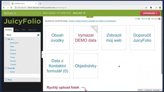 Základní přehled administrace